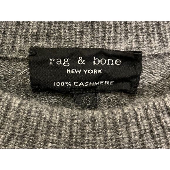 Rag & Bone New York Gray 100% Cashmere Pullover Sweater Top   Women's Size XS - Picture 3 of 10